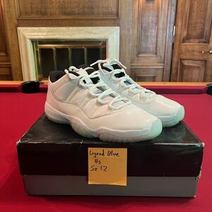 Jordan White and Blue Sneakers with Patent Leather